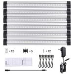 LEDGLE LED Under Cabinet Lighting Kit Counter Lights Bar for Closets, 24W 1920 Lumens, Warm White 3000K, Accessories Included, 6 Pack