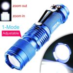 Enjoydeal Blue Portable Mini CREE Q5 Zoomable 1200 Lumen LED Flashlight Torch Lamp AA