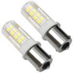 Kakanuo BA15S 1156 1141 Single Contact LED Auto Signal Lamp 4 Watt Cool White 6000K Non-dimmable 51x2835SMD AC/DC 10-18V (Pack of 2)