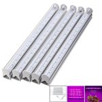 [Pack of 5] RAYWAY Plant T5 Tube Light, 5Pcs SMD5630 LED Grow Bar Light + Switch Cable + US Plug , for Aquarium Greenhouse Hydroponics Indoor Vegetable Flower Seeding