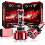 LED Headlights,ECCPP Upgraded LED Headlight Bulbs Jeep Wrangler Headlight Conversion Kit Non HID Headlamp 90W 11000Lm CREE Xenon White Fog Light CANBUS- H4(9003)