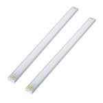 Kimitech LED Touch Light, Adjustable brightness USB charging cable Under Counter Lighting Under Cabinet LED Lighting Over Desk Lighting, 2-pack, White (White)
