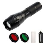 BEISTE Magnetic Professional Tactical Flashlight – Portable Handheld CREE Led Torch – White, Red and Green Ultra Bright 1000 Lumens ( Battery Not Included )