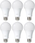 AmazonBasics 100 Watt Equivalent, Soft White, Dimmable, A21 LED Light Bulb, 6-Pack