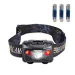 CREE LED Headlamp Flashlight with Red Lights, Waterproof Head Light for Running, Camping, Reading, Kids, DIY & More – 3 AAA batteries included(black) by STCT Street Cat