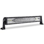 AUTOSAVER88 7D LED Tri-Row Light Bar 24″ Curved 326W 32600LM Off Road Driving Fog Lights No-Foggy Lens Super Bright for Jeep Trucks Boats ATV Cars, 3 Year Warranty