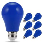 LOHAS LED Light Bulbs Blue, A19 Shape, E26 Base, 3W, Colored LED Bulb for Party, Lamp for plant growing, Non-Dimmable(6 Pack)