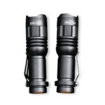 Albrillo Tactical Flashlight LED Torch, Mini Flashlights Adjustable Focus Zoomable, Bright 3 Mode, 2 Pack