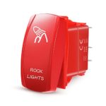MicTuning RedLever Rock Lights Rocker Switch – On/Off Led Light 12V/24V, Blue Backlight [Collection Edition]