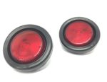 MaxxHaul 80653 2″ LED Round Clearance Side Marker Light Red with Grommet Trailer Truck RV ,2 Pack