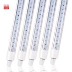 Roleadro 72W Plant Grow Lights, 4ft T8 Led Grow Light Tube Red Blue Spectrum with IR for Greenhouse Hydroponics Indoor Veg Flower Seedling (5 Pack)