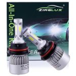 ZX2 9004 HB1 8000LM LED High Low Dual Beam Headlight Conversion Kit,High Low Beam in One Bulb,for Replacing Halogen Headlamp All-in-One Conversion Kits,COB Technology,6500K Xenon White, 1 Pair