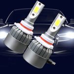 9006 Led Headlight Bulbs, VKOSHA Headlamps Conversion Kits, All-in-One Plug and Play COB Chips, Waterproof 72W 6000K White Light 2pcs (One Set)