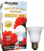 Miracle LED Absolute Daylight Spectrum Grow Lite – Replaces up to 100W – Full Spectrum Hydroponic LED Plant Growing Light Bulb for Greenhouse, Garden, and Indoor (605088)