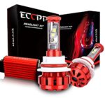 ECCPP LED Headlight Bulbs Conversion Kit High Power Bright- 9004 – 80W,9600Lm 6K Cool White CREE – 3 Yr Warranty