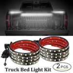 LED Truck Bed Lights 2PCS 60Inch Truck Bed LED Strip Light Kit, Waterproof Truck Bed Lighting Bar Switch Fuse Splitter Cable for RV SUV Vans Cargo Boats, Auto Lights by Autoneer(White)