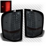 For 2007-2014 Silverado Smoked LED Perform Tail Lights Rear Brake Lamps Upgrade Pair L+R/2008 2009 2010 2011 2012 2013