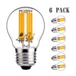 6W G45(G14) LED Light Bulbs 6 Pack 60 watt equivalentt Bulbs, Warm White Dimmable 2700K LED Filament Bulb, E27 Base LED Bulbs – Land Rich (6W)
