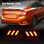 Allinoneparts Honda Civic 10th 2016 2017 LED Back Bumper Light Rear Lights Lamp Kit (not fit the Hatchback)
