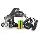 8000 Lumens Headlamp LED Flashlight Bright Headlight Torch with 18650 Rechargeable Batteries and Wall Charger for Outdoor
