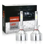 SUNMEG H1 LED Headlight Bulbs, LED Automobile Conversion Kit, Fog Light Bulbs CSP Chips, 60W 8000 Lumen (6000K Cool White), 2 Yr Warranty