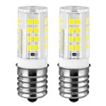 KINDEEP Ceramic E17 LED Bulb for Microwave Oven Appliance, 40W Halogen Bulb Equivalent, Dimmable, Daylight White 6000K, Pack of 2