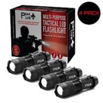 PeakPlus LED Tactical Flashlight LFX100 [4 Pack] – Super Bright 3 Light Modes with Strobe, Zoom, Mini LED Flashlights with Belt Clip – Best For Hiking, Hunting, Fishing and Camping