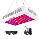 HIGROW 1000W Double Chips LED Grow Light Full Spectrum Grow Lamp with Glasses and Rope Hanger for Indoor Greenhouse Hydroponic Plants Veg and Flower