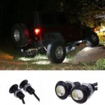 YUK 10x Eagle Eye DRL LED Rock Lights For JEEP ATV Off Road Truck Under Trail Rig Lights (White)