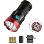 KUWAN LED Flashlight CREE T6 Torch Super Bright 5000 Lumens 3 Modes Waterproof for Outdoor Hiking Camping Hunting,Come with 4x 18650 Rechargeable Battery And Charger
