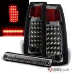 1988-1998 Chevy/GMC C/K Smoked LED Tail Lights + LED 3rd Brake Light 1989 1990 1991 1992 1993 1994 1995 1996 1997