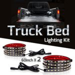 Truck Bed Light Strips, Megulla LED Truck Bed Lighting Kit with On/Off Switch and Fuse -Super Bright LED, IP67 Waterproof -for Trucks, Trailers, Pickups, RVs, Vans and Cargos -Cool White, 6000K