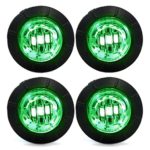 4 Clear/Green LED Side Marker Lights 3/4″ Clearance Truck Trailer Pickup Extra Bright
