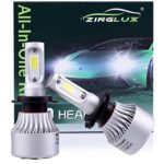 ZX2 H7 8000LM LED High Beam or Low Beam Headlight Conversion Kit,for Replacing Halogen Headlamp All-in-One Conversion Kits,COB Technology,6500K Xenon White,1 Pair with 1 Yr Warranty