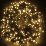 Lampwin 328-Feet 500 Units LED Outdoor Weatherproof Warm White Fairy String Lights with DC 31V Power Supply for Christmas Tree Party Wedding Patio Lawn Garden Decoration