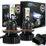 JDM ASTAR Newest Version G4 8000 Lumens Extremely Bright AEC Chipsets H13 9008 White LED Headlight Bulbs Conversion Kit for Fog light, DRL and Headlights