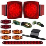 Partsam Under 80″ LED Trailer RV Light Kit, Stop Turn Tail, Side Marker, Brake ID Light Bar