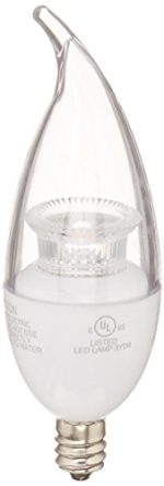 GE LED 40 Watt Equivalent CA11 Soft White Candelabra Base Dimmable Clear Finish LED Lightbulb