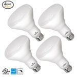 Light Blue™ BR30 LED Bulb, 11W (75W) Soft White 2700K, Flood Light Bulb, 850 Lumens, Dimmable, UL-Listed Energy Star-Qualified (Pack of 4)