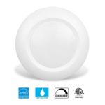 JULLISON 6 Inch LED Low Profile Recessed & Surface Mount Disk Light, Round, 15W, >900 Lumens, 3000K Soft White, CRI80, Driverless Design, Dimmable, ENERGY STAR, cETLus Listed, White(1 Pack) …