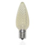 C9 LED Bulb by MIK Solutions BEST SELLING (Pack of 25) Warm White (aka soft yellow) Replacement Chrstimas Light Bulbs Faceted Retrofit Candle Shape Commercial Grade E17 Socket String Lights