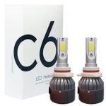 PROMAX C6 9005 LED headlight bulb conversion kit (1 pair bulb, ultrawhite, also fit HB3, 9011, 9055, h12, 9145, 9140, H10, 36W)