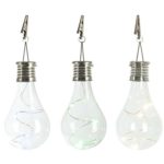 Forthery Waterproof Solar Rotatable Outdoor Garden Camping Hanging LED Light Lamp Bulb (Warm White)