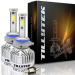TILLYTEK LED Headlight Bulb Kit Conversion 6000K Cool White 8000LM Upgrade Automotive Car Lighting from Stock Halogen HID (9006 (HB4), Standard Kit)