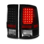 VIPMotoZ 2009-2017 Dodge RAM 1500 2500 3500 LED Tail Lights – Matte Black Housing, Driver and Passenger Side