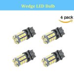 Makergroup S8 T20 3156 Wedge Base LED Light Bulb 12VAC/DC Low Voltage 4Watt Daylight White 6000K for Outdoor Landscape Lighting and RV Vehicle Automotive Lights 4-Pack