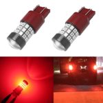 Alla Lighting 39-SMD 7443 7440 T20 CK SRCK High Power 2835 SMD Xtremely Super Bright Pure Red LED Bulbs for Brake Tail Light (Red)