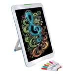 NEW! Neon Glowing Art Drawing Easel Set includes 6 Washable Markers (5 Different Bright LED Lights Modes)