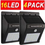 Solar Lights Outdoor Motion Sensor Light,Security Light,Cyber MOnday Deals Sale Sogrand 16 LED for Garage Path Wall Patio Deck Shed Fence Pathway Driveway Pack of 4