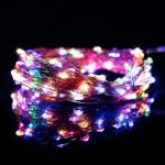 RGB Copper String Lights – 33ft 100 LEDs – Copper Wire MultiColor Decor Rope Light- DC Powered